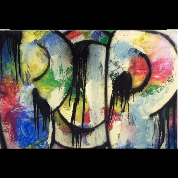 4FTx3ft Original Street Pop Canvas Painting - Picture 1 of 2